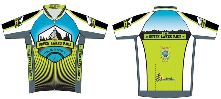 Seven Lakes Ride Short Sleeve Cycling Club Jersey