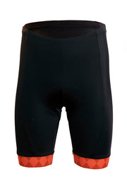 Men's Elite Cycling Shorts - Orange Accent