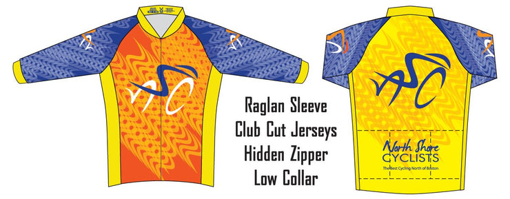 North Shore Cyclists Long Sleeve Club Jersey