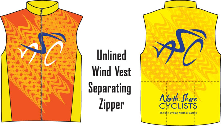 North Shore Cyclists Unlined Wind Vest