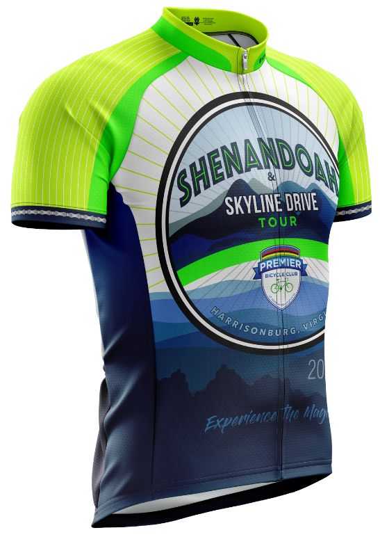 Shenandoah Skyline Drive Tour Elite Cut Short Sleeve Cycling Jersey