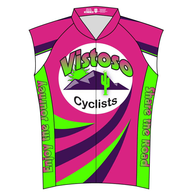 Vistoso Women On Wheels Club Cut Sleeveless Cycling Jersey