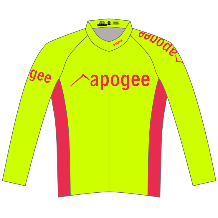 Apogee Adventures Hi-Vis RACE Cut Long Sleeve Cycling Jersey