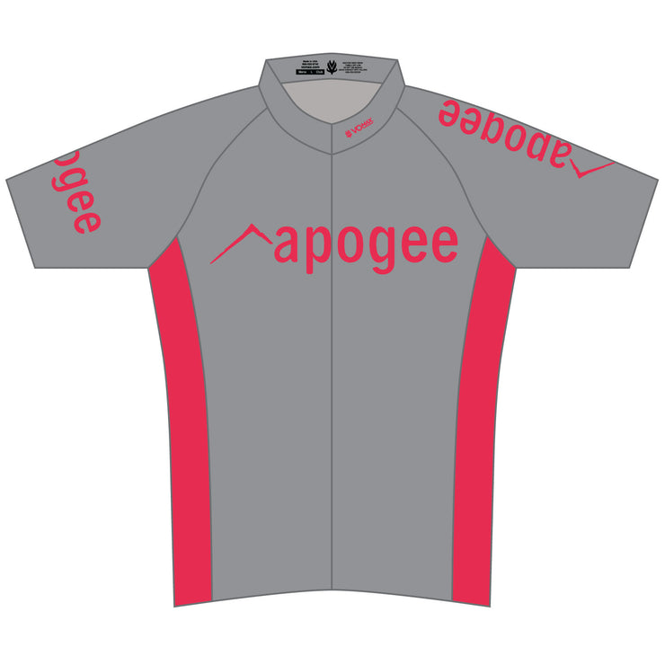 Apogee Adventures Gray Club Cut Short Sleeve Cycling Jersey