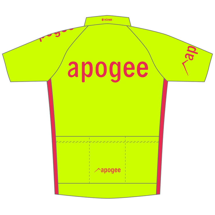 Apogee Adventures Hi-Vis Club Cut Short Sleeve Cycling Jersey