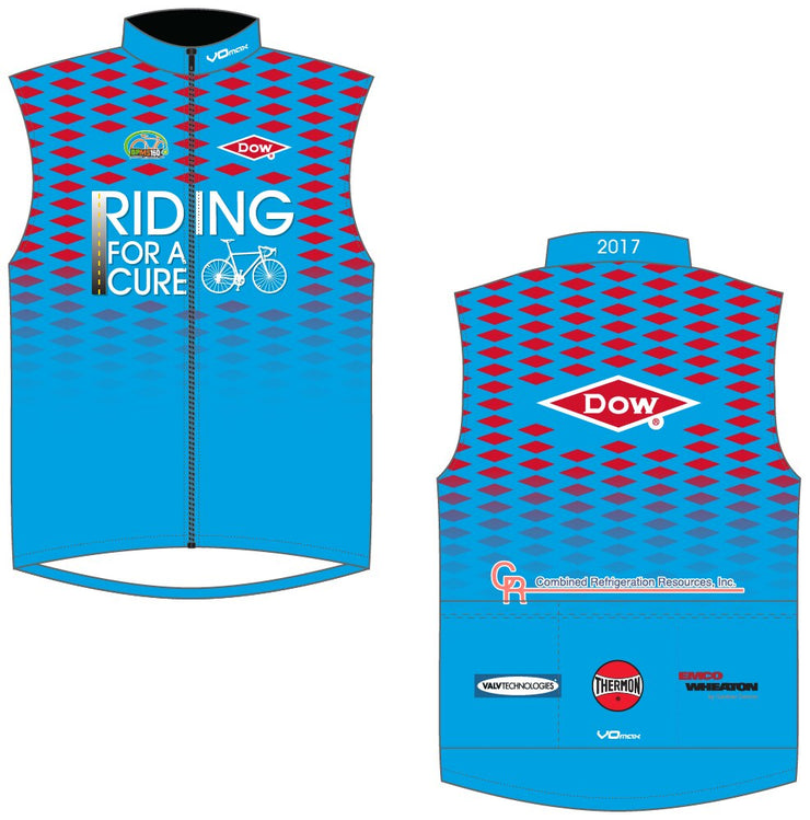 Team Dow Texas Unlined Wind Vest-Blue