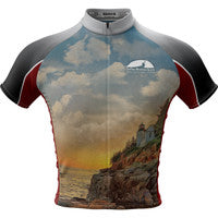 Cadillac Mountain Sports Landscape + Mens Cycling Jersey