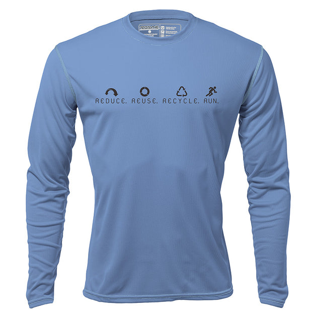 Reduce Reuse Recycle Run + Mens Long Sleeve REC T