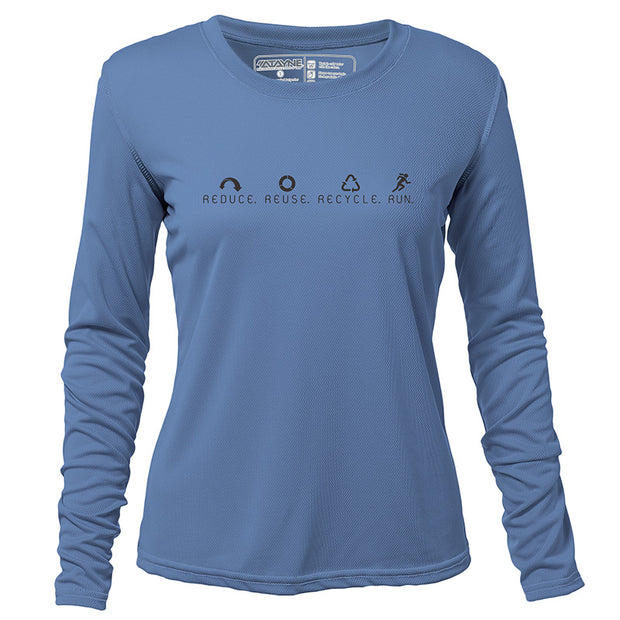 Reduce Reuse Recycle Run + Womens Long Sleeve REC T