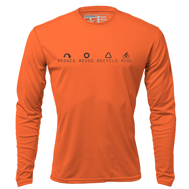 Reduce Reuse Recycle Ride + Mens Long Sleeve REC T