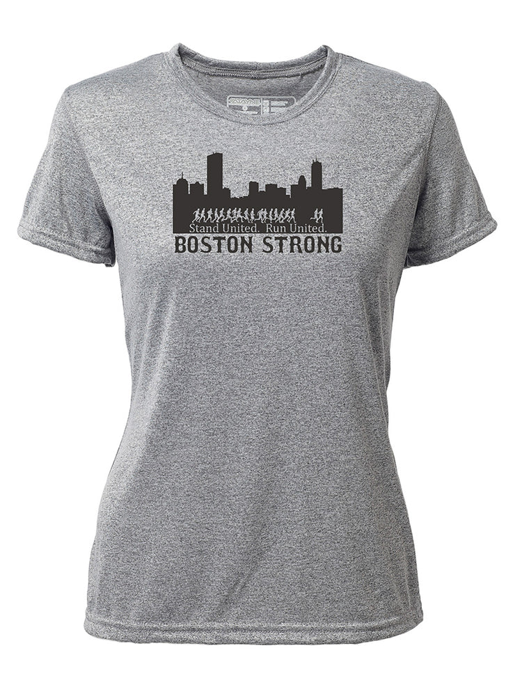 Boston Strong + Women's Short Sleeve Hybrid T