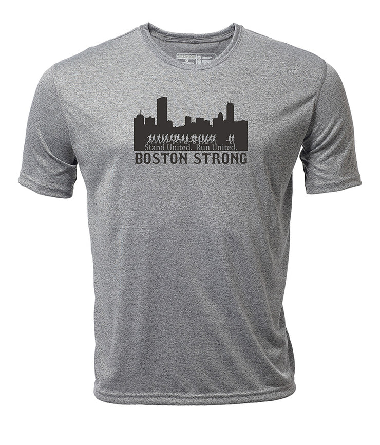 Boston Strong + Men's Short Sleeve Hybrid T