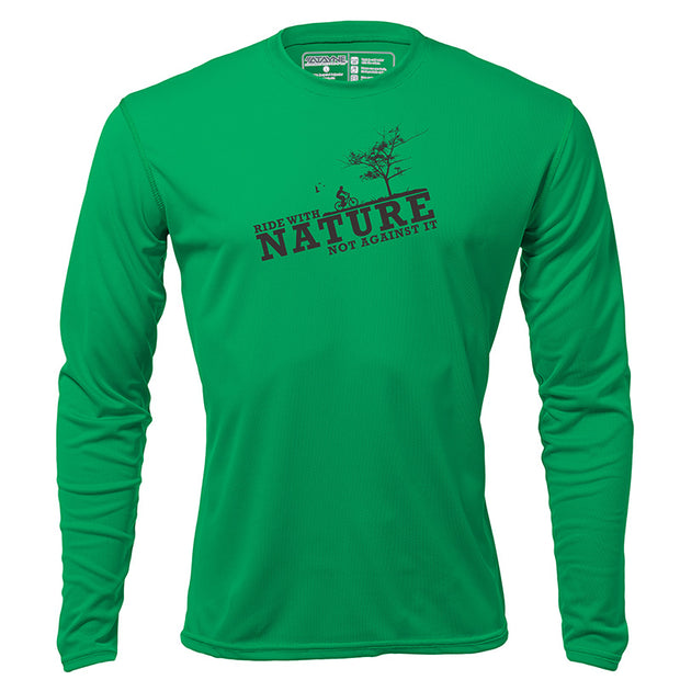 Ride with Nature + Mens Long Sleeve REC T