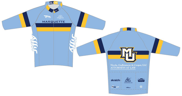 Marquette Long Sleeve Race Cut Thermal Cycling Jersey