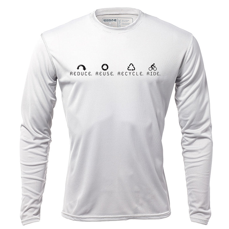 Reduce Reuse Recycle Ride + Mens Long Sleeve REC T