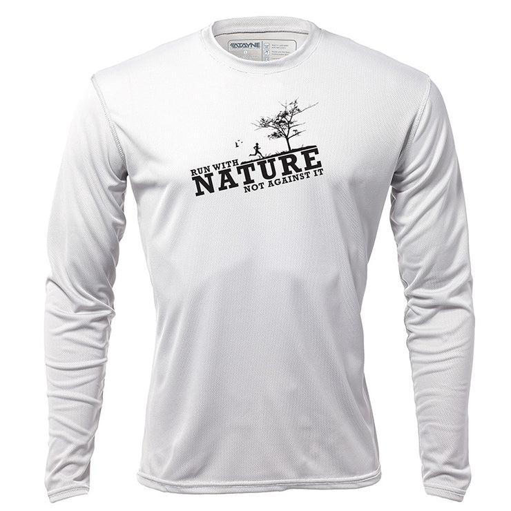 Run with Nature + Mens Long Sleeve REC T