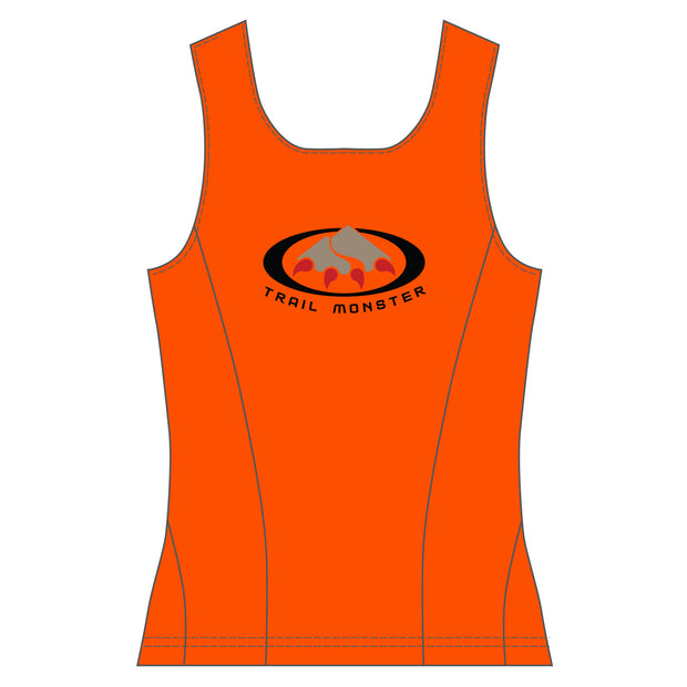Trail Monster Women's Sport Tank w/Bra - Blaze Orange
