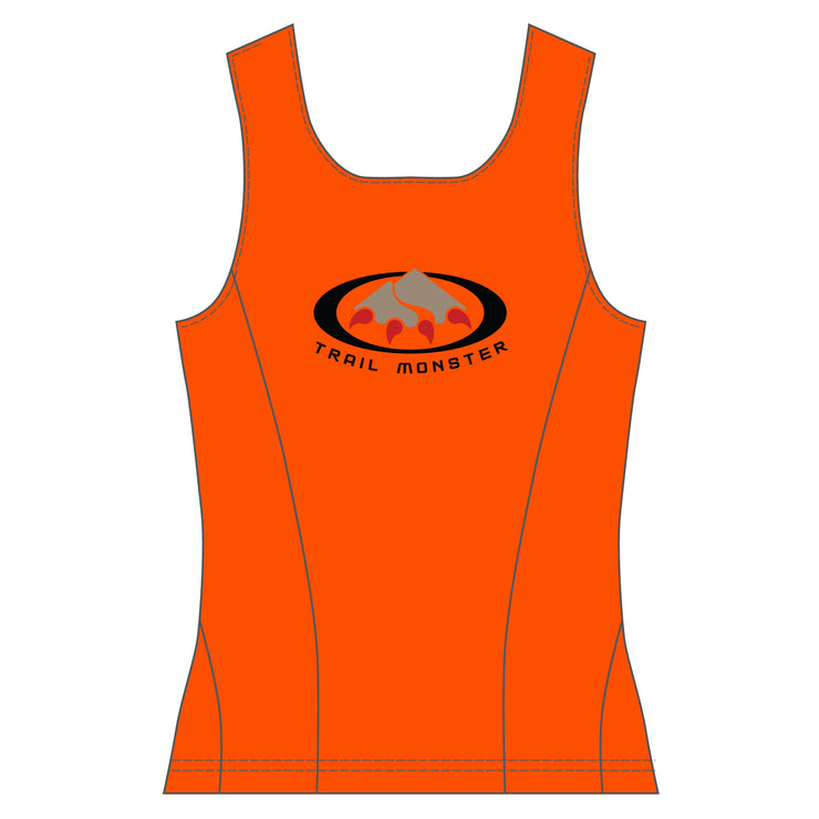 Trail Monster Women's Sport Tank w/Bra - Blaze Orange