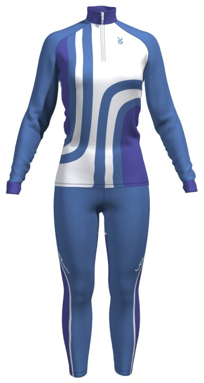 Womens Geostripe Two Piece Ski Suit
