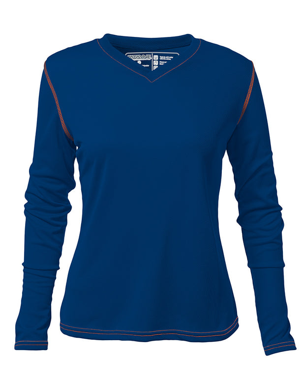 Womens Long Sleeve REC T V-Neck