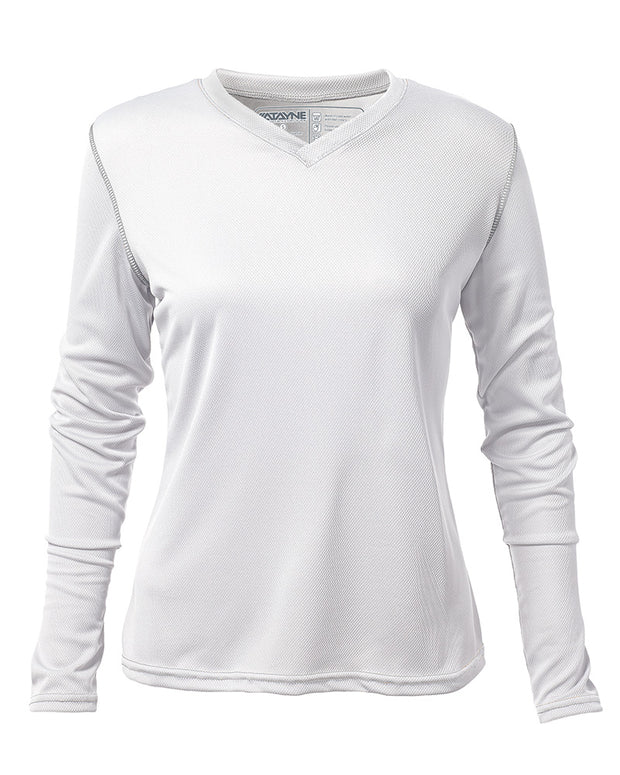 Womens Long Sleeve REC T V-Neck