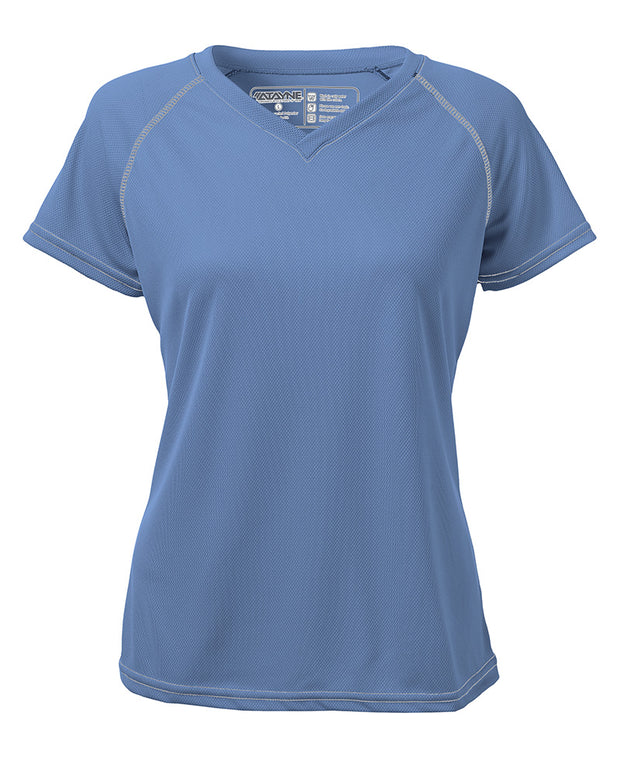 Womens Short Sleeve Raglan REC T V-Neck