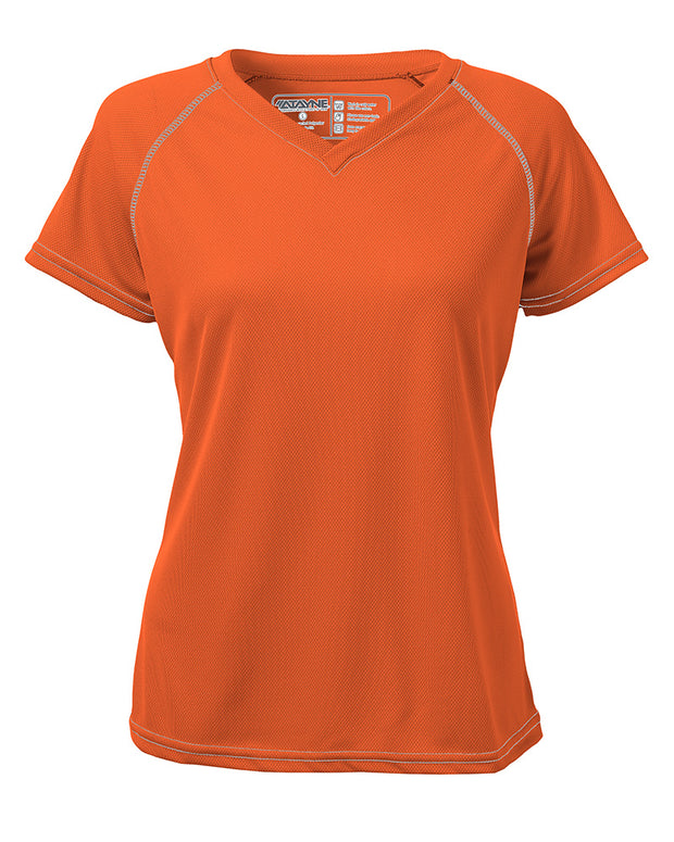 Womens Short Sleeve Raglan REC T V-Neck