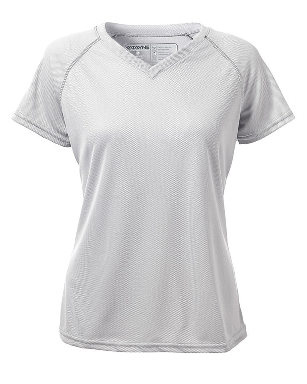 Womens Short Sleeve Raglan REC T V-Neck