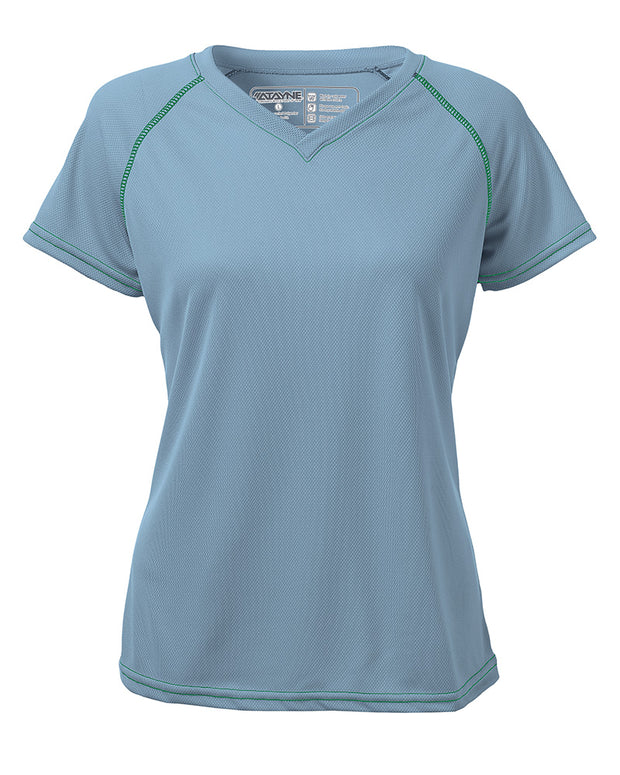 Womens Short Sleeve Raglan REC T V-Neck