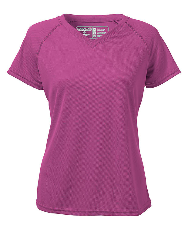 Womens Short Sleeve Raglan REC T V-Neck