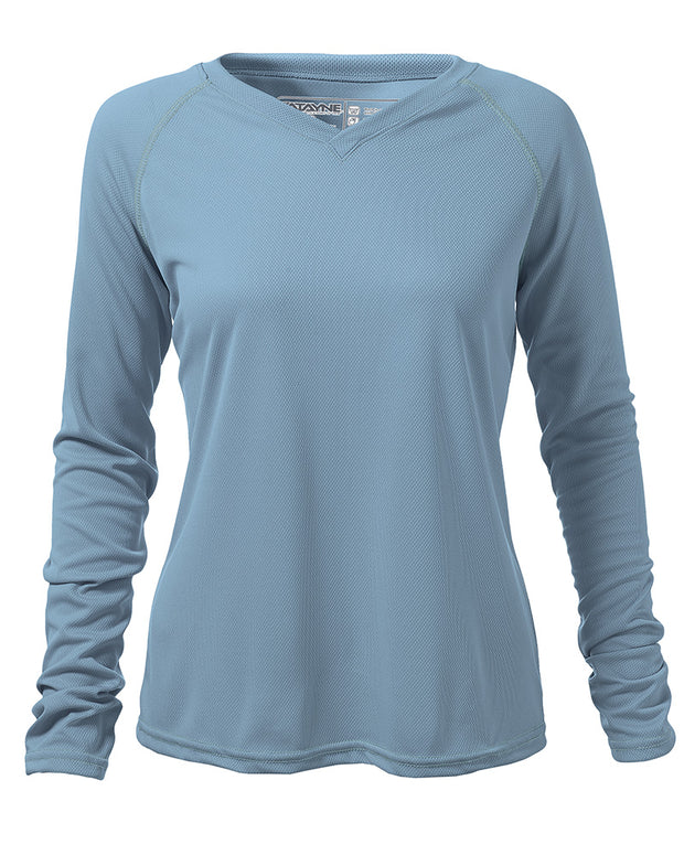 Womens Long Sleeve Raglan REC T V-Neck