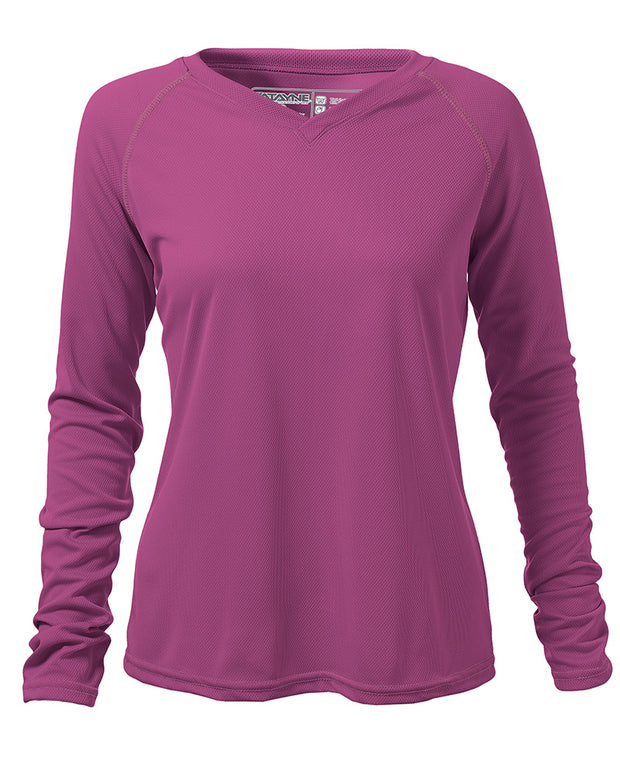 Womens Long Sleeve Raglan REC T V-Neck